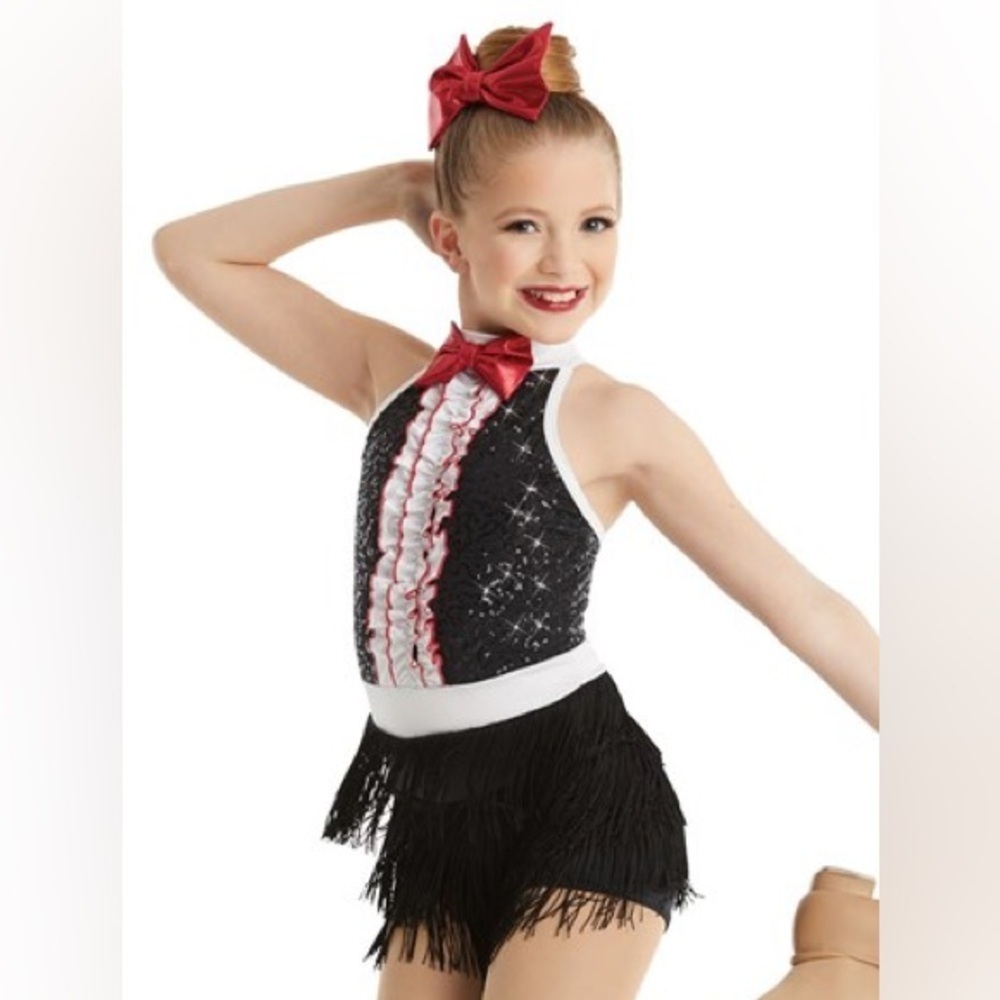 Weissman Tuxedo Style Fringe Dress